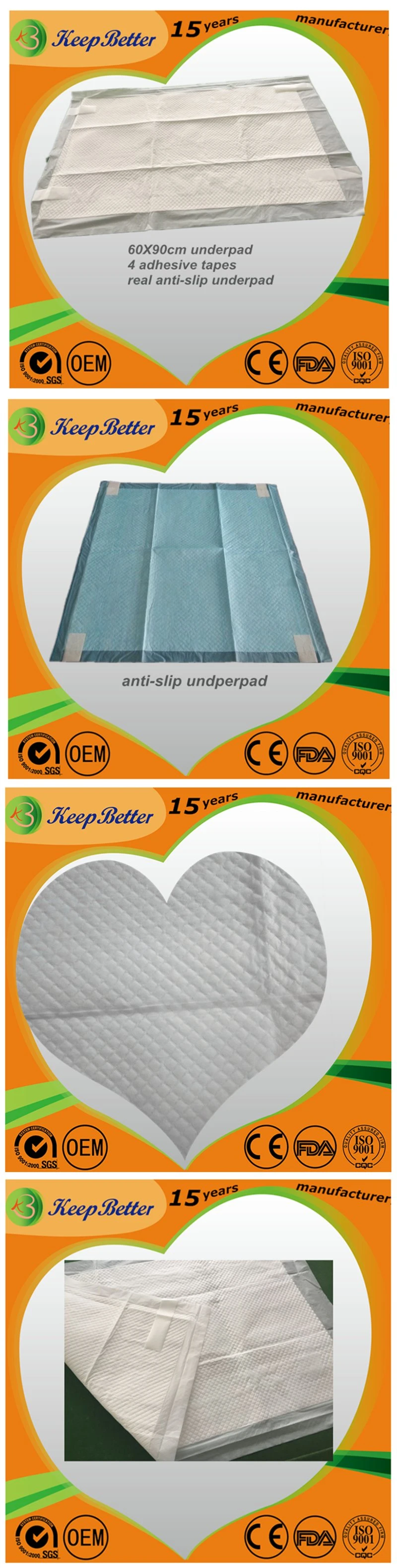 CE Disposable Incontinence Mattress Protector Chucks Underpads/Chux Pads/Bed Wetting Pads/Bed Mats/Adult Nursing Under Pads for Adults Elderly Incontinence Bed