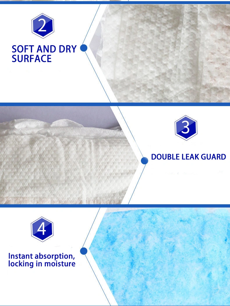 Disposable and Fluff Pulp Material Adult Pull up Pants Diaper in China