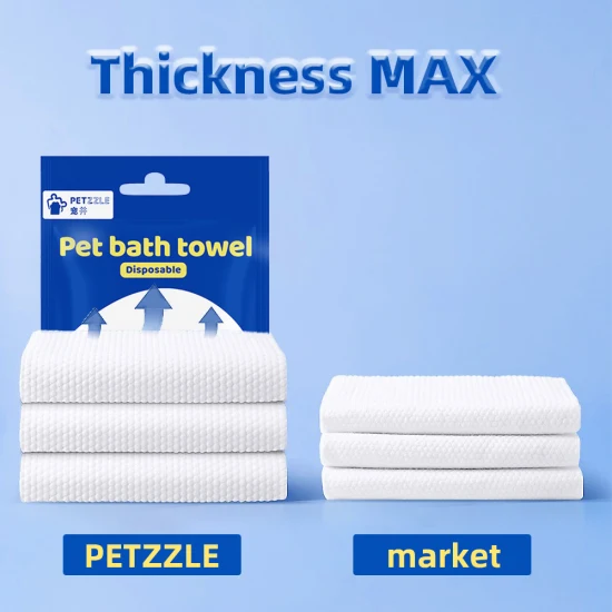 Lingettes de nettoyage de bain en tissu non tissé pour animaux de compagnie Travle Pet Products