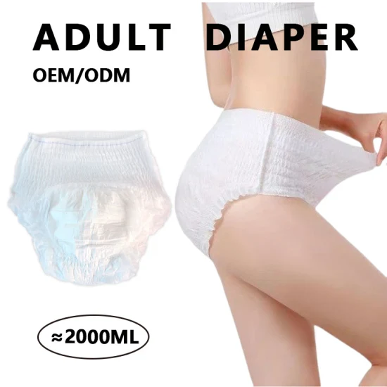 Fournisseur de couches pour adultes Toutes les tailles Pantalons de traction pour adultes à surface sèche et douce jetables Tirez les couches pour le fabricant de personnes souffrant d'incontinence